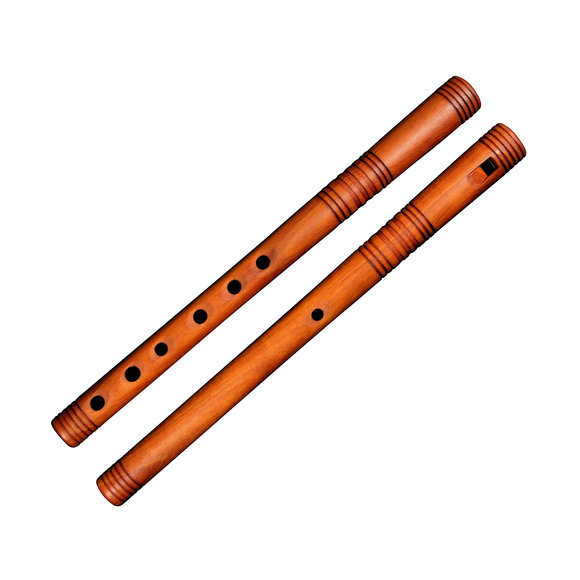Wood whistle made from Plum wood in D (reddish-brown)